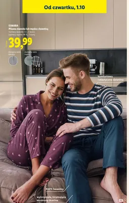 Piżama damska z bawełną Esmara promocja w Lidl