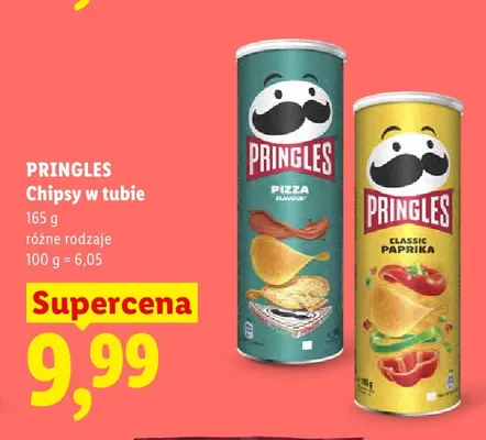 Chipsy w tubie Pringles Pizza promocja w Lidl