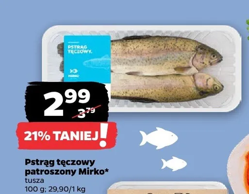 Pstrąg tęczowy patroszony Mirko promocja w Netto