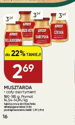 Musztarda bardzo ostra Prymat promocja w Chata Polska