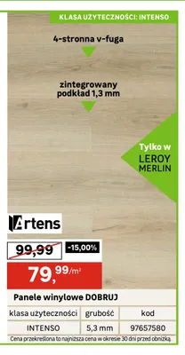 Panele winylowe Dobruj Artens promocja w Leroy Merlin