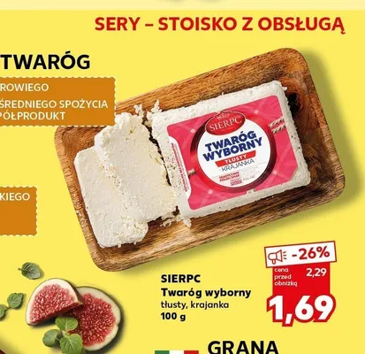 Twaróg wyborny tłusty krajanka Sierpc promocja w Kaufland