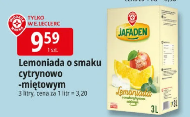 Lemoniada o smaku cytrynowo-miętowym promocja w Leclerc