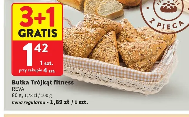 Bułka trójkąt fitness Réva promocja w Intermarche