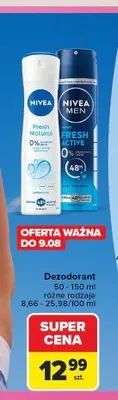 Dezodorant Nivea Men Fresh Active promocja w Carrefour