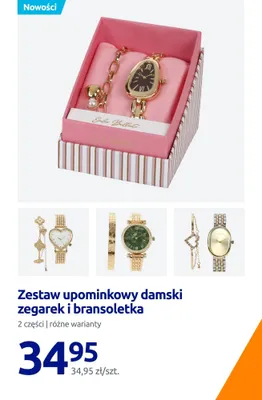 Zestaw upominkowy damski zegarek i bransoletka Emilia Brillante promocja w Action