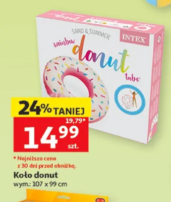 Koło do pływania donut Intex promocja w Auchan