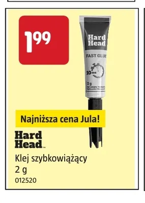 Klej szybkowiążący 2 g Hard Head promocja w Jula