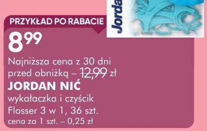 Wykałaczka i czyścik JORDAN NIC wykałaczka i czyścik Flosser 3 w 1, 36 szt. promocja w Makro