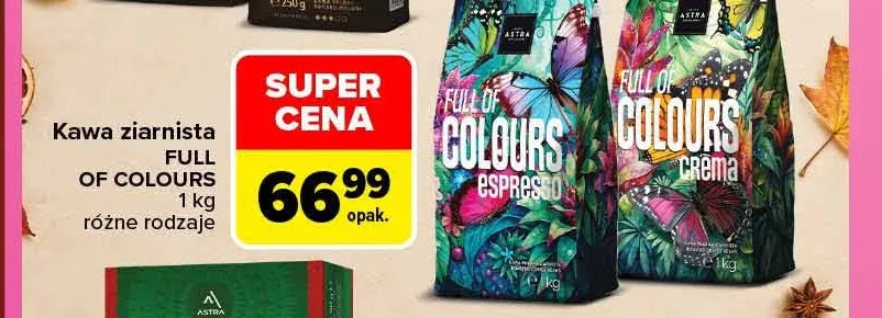Kawa ziarnista Astra Full of Colours promocja w Carrefour