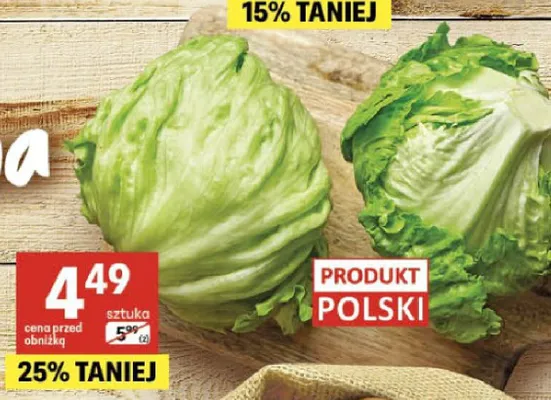 Sałata lodowa polska promocja w Delikatesy Centrum