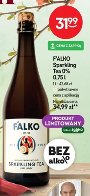 Napój F'ALKO Sparkling Tea 0% Earl Grey bezalkoholowy promocja w Żabka