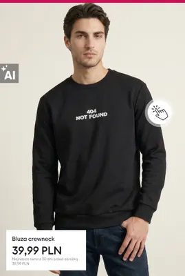 Bluza crewneck promocja w Sinsay