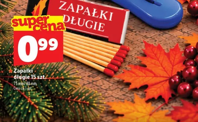 Zapałki długie promocja w TOPAZ