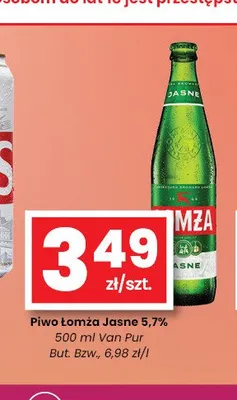 Piwo Łomża Jasne promocja w emma MARKET