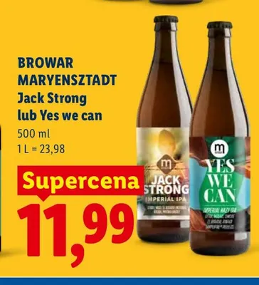 Piwo Browar Maryensztadt Yes we can promocja w Lidl