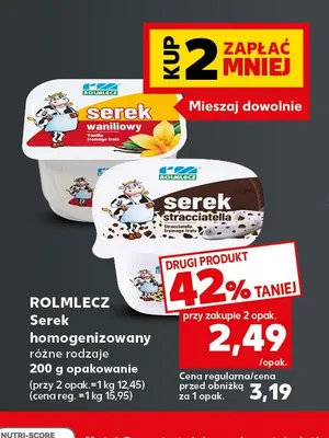 Serek homogenizowany waniliowy Rolmlecz promocja w Kaufland