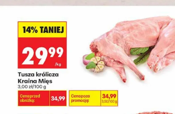 Tusza królicza Kraina Mięs promocja w Biedronka