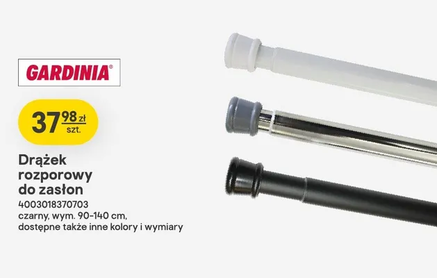 Drążek rozporowy do zasłon promocja w Castorama