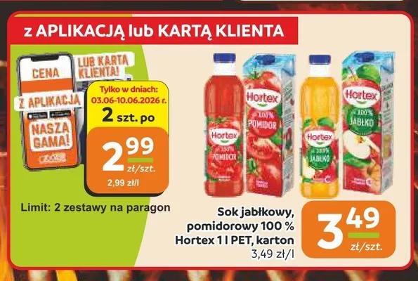 Sok Hortex promocja w Społem Częstochowa
