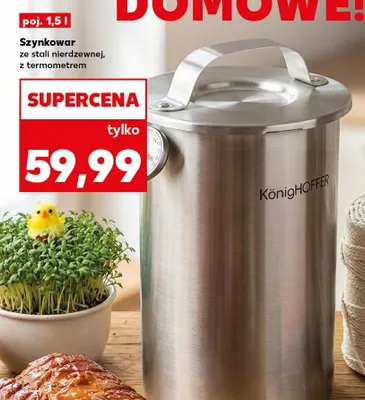 Szynkowar ze stali nierdzewnej, z termometrem promocja w Kaufland