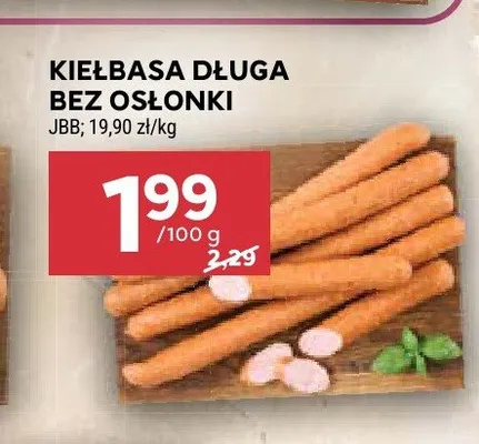 Kiełbasa długa bez osłonki JBB promocja w Stokrotka