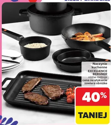 Naczynia kuchenne Excellence Bergner promocja w Carrefour