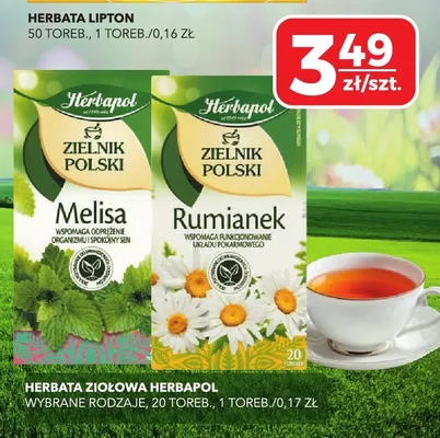 Herbata ziołowa Zielnik Polski rumianek Herbapol promocja w Top Market