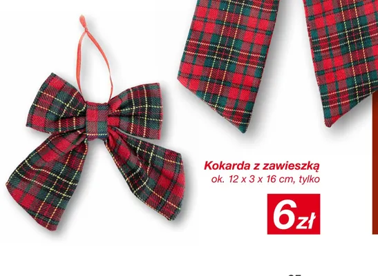 Kokarda z zawieszką 12x3x16 cm promocja w KiK