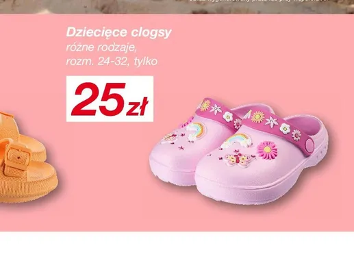 Dziecięce clogsy rozm. 24-32 promocja w KiK