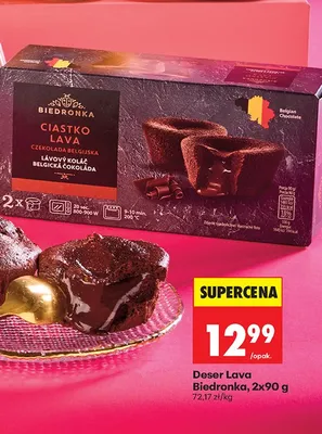 Deser Lava 2 x 90 g promocja w Biedronka