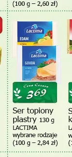 Ser topiony plastry Lactima promocja w CEZAR Delikatesy