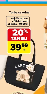 Torba szkolna Capybara Wikam promocja w Carrefour