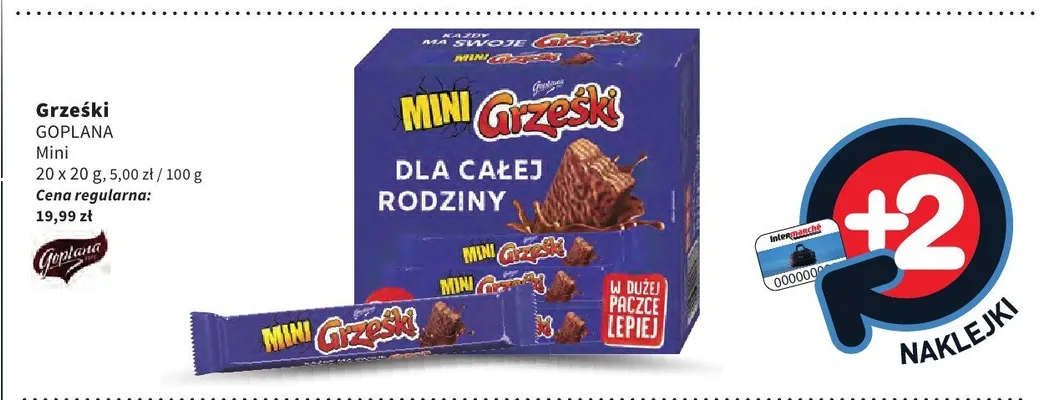 Wafelki Mini Grześki Goplana promocja w Intermarche