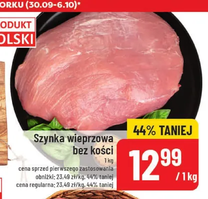 Szynka wieprzowa bez kości promocja w POLOmarket