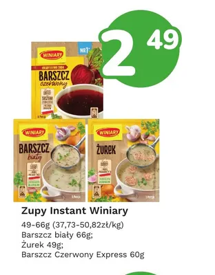 Zupa instant barszcz biały Winiary promocja w Limonka