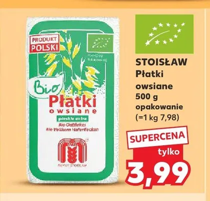Płatki owsiane górskie ekstra Bio Stoisław promocja w Kaufland
