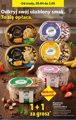 Lody Bon Gelati Strawberry Yogo z nadzieniem promocja w Lidl
