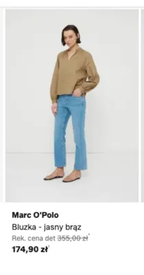 Bluzka Marc O'Polo jasny brąz promocja w Lounge by Zalando
