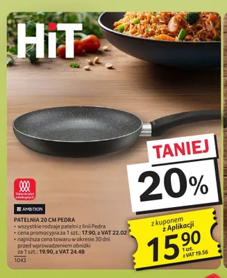 Patelnia 20 cm Pedra Ambition promocja w Selgros