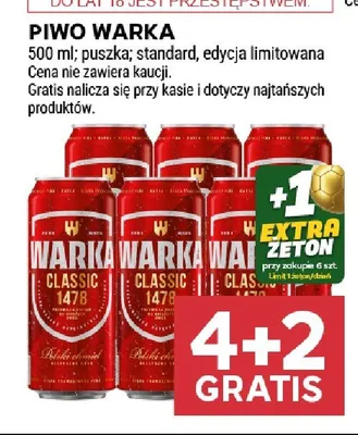 Piwo Warka Classic promocja w Stokrotka