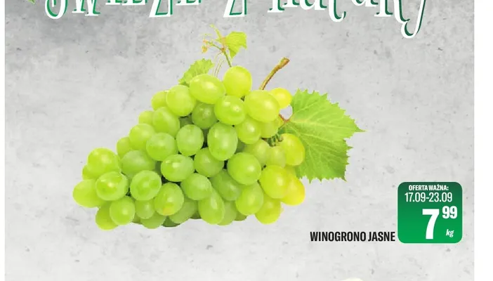 Winogrona jasne promocja w Tomi Markt