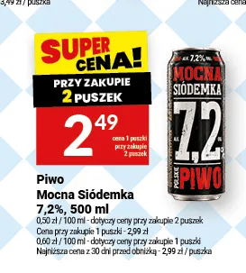 Piwo Mocna Siódemka 7,2% promocja w Twój Market
