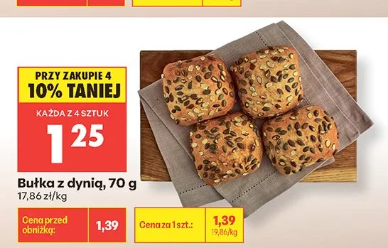 Bułka z dynią promocja w Biedronka