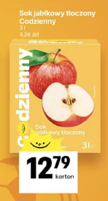 Sok jabłkowy tłoczony Codzienny promocja w Delikatesy Centrum
