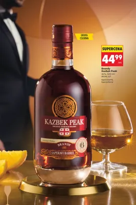 Brandy Kazbek Peak 500 ml promocja w Biedronka