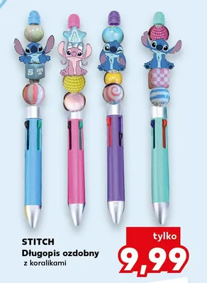Długopis ozdobny z koralikami Stitch promocja w Kaufland
