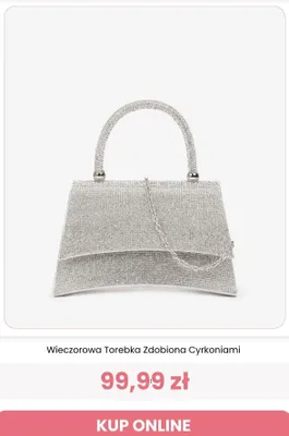 Wieczorowa torebka zdobiona cyrkoniami Renee promocja w Renee