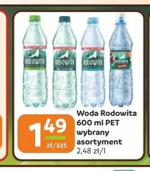 Woda mineralna Rodowita gazowana promocja w Gama