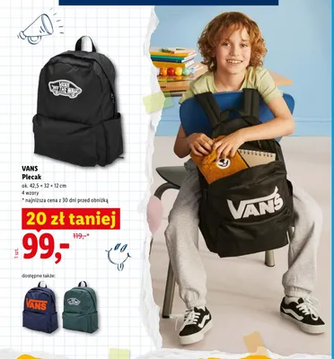 Plecak VANS promocja w Lidl